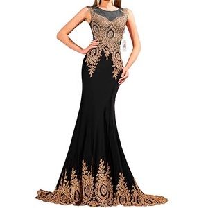 Hand Beaded Evening Gown - Size 8
